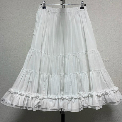 25 Spring/Summer New Style Lace Elastic Waist Mid-Cut Skirt High-Waist A-Line Cake-style Long Dress Women's Style
