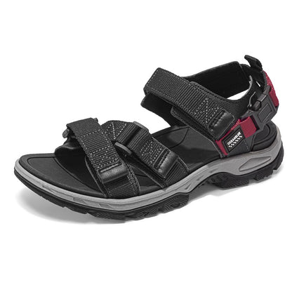 Flat Sandals Summer Mens Breathable Holidays Beach Shoes Open-Toe Outdoor Casual Travel Hiking Sandials