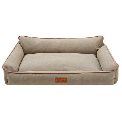 Cama de Cachorro de Inverno, Sofá Impermeável para Cães de Porte Médio, Cama de Espuma para Animais de Estimação com Capa Removível Lavável e Fundo Antiderrapante
