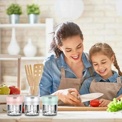 HiPiCok Moedor de Carne Elétrico Triturador de Alho Picador de Alimentos Mini Triturador de Alho Máquina de Moer Legumes USB Utensílios de Cozinha