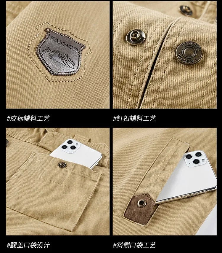 mens cargo jackets New Fashion bomber jacket mens wear simple British style Warm Windproof Jacket and coat baseball jacket male