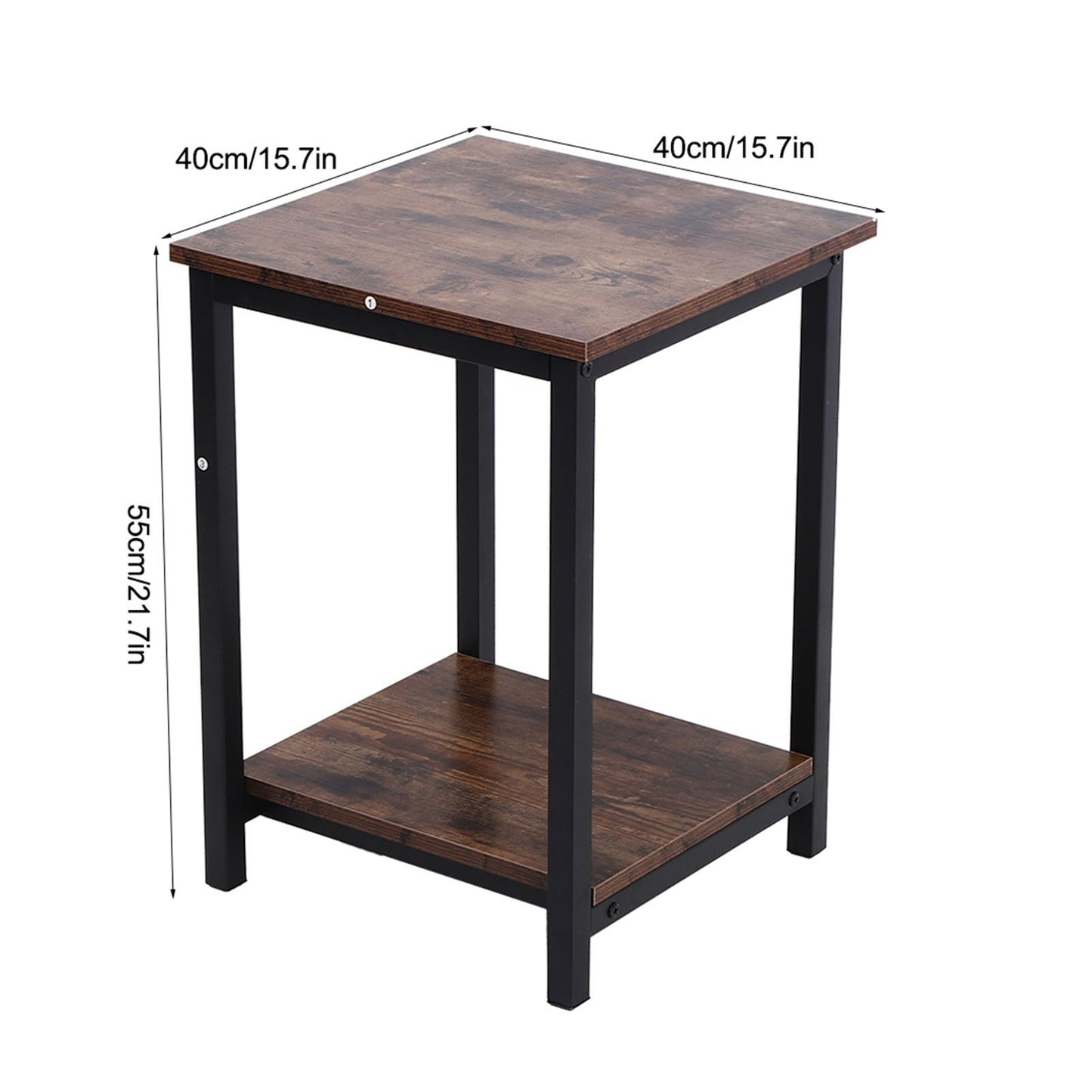 Bedroom Side Table Simple Double Layer Storage Cabinet Side Industrial Coffee Table Desk for Living Room Household Supplies