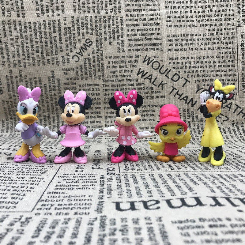 Disney Mickey Minnie Donald Duck Daisy Pluto Clarabelle Cow Cuckoo-Loca Action Figure Toys Anime Figure Doll Gifts For Children