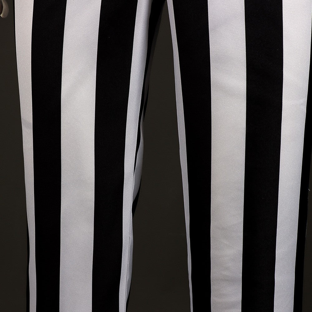 Underworld Master cosplay costume  Michael Keaton black and white striped suit cosplay Halloween costume