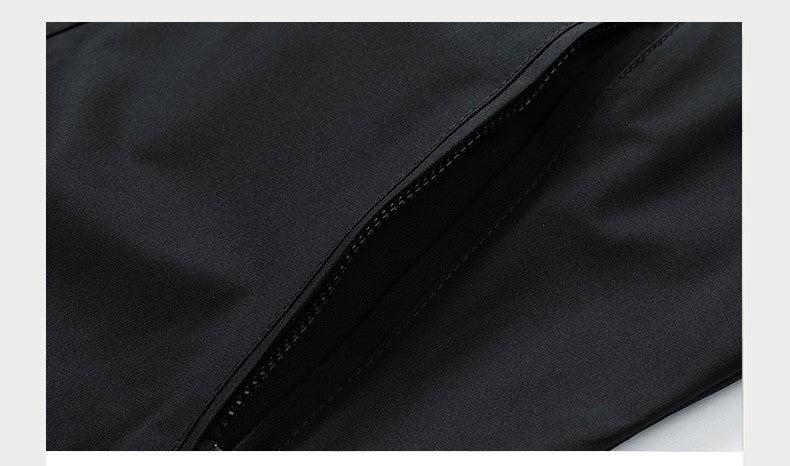 Windbreakers Men Hooded Jacket Zipper Coat Cargo Waterproof Black Bomber Camping Loose Thin Softshell Hooded Hiking Jacket