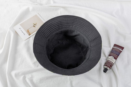 Chapéu Bucket Unissex Quente de Verão com Estampa de Frutas, Dupla Face, Chapéu de Sol Feminino, Chapéu Panama Clássico Masculino