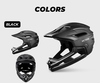 Capacete de Ciclismo Adulto Destacável VICTGOAL para Homens Proteção de Cabeça de Motocicleta Bicicleta de Montanha Off-road MBX BMX Segurança