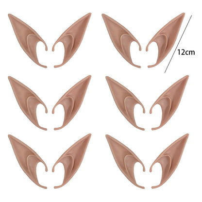 Halloween Elf Ears Latex Simulation Ears Props Fairy Angel Cosplay Mask Halloween Costume Accessories Mascaras Halloween Party