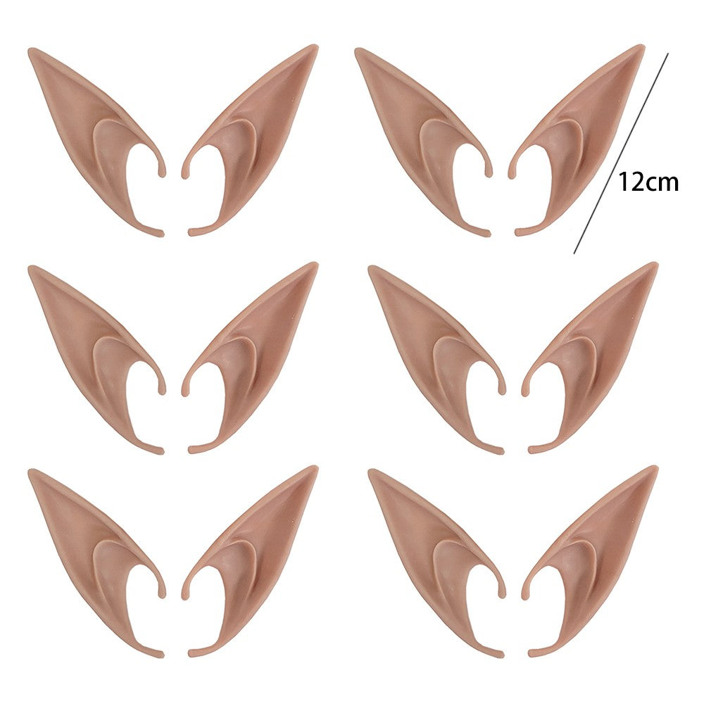 Halloween Elf Ears Latex Simulation Ears Props Fairy Angel Cosplay Mask Halloween Costume Accessories Mascaras Halloween Party