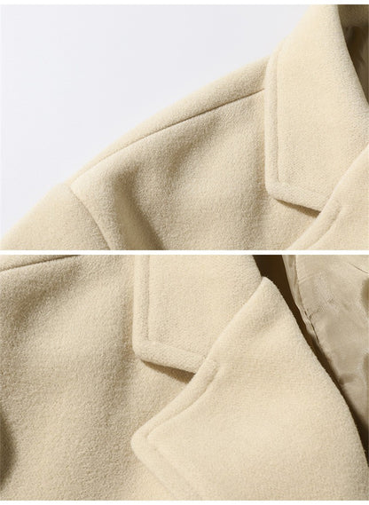 VERSMA Japanese Trendy Causal Vintage Winter Thick Wool Trench Coat Men Autumn Oversized Long Sleeve Male Overcoat Plus Size 5XL