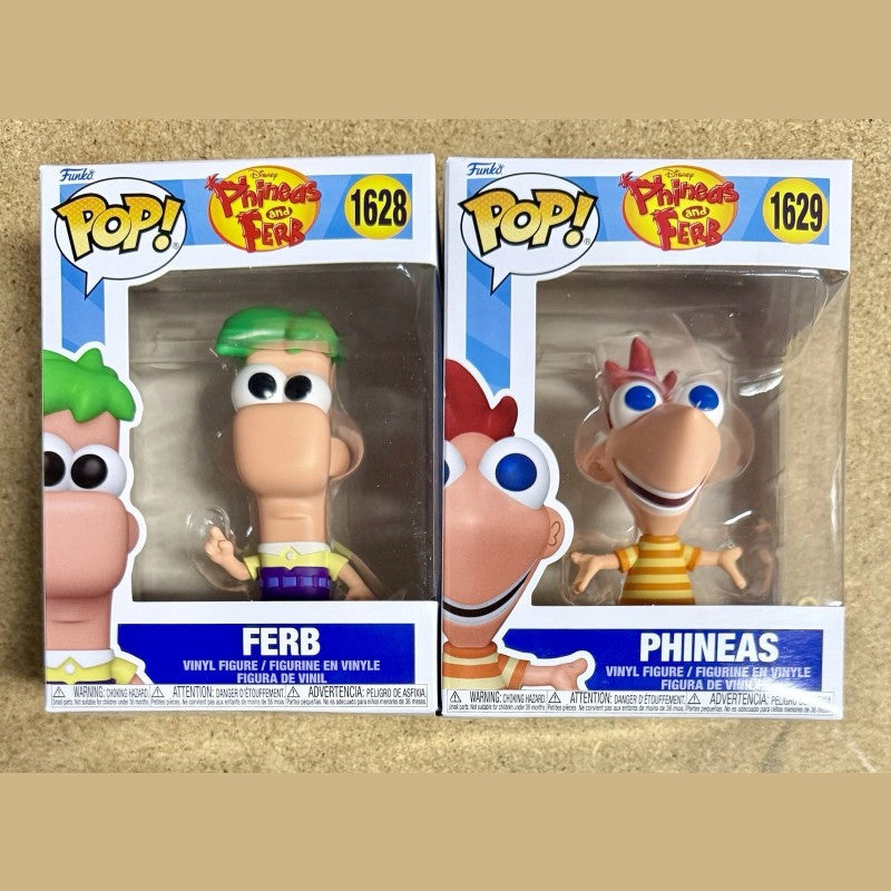 Funko Pop Oficial Genuíno Phineas E Ferb Boneco de Ação Modelo #1628 #1629 Escultura de Vinil Bonecos Edição Limitada Coleção de Fãs