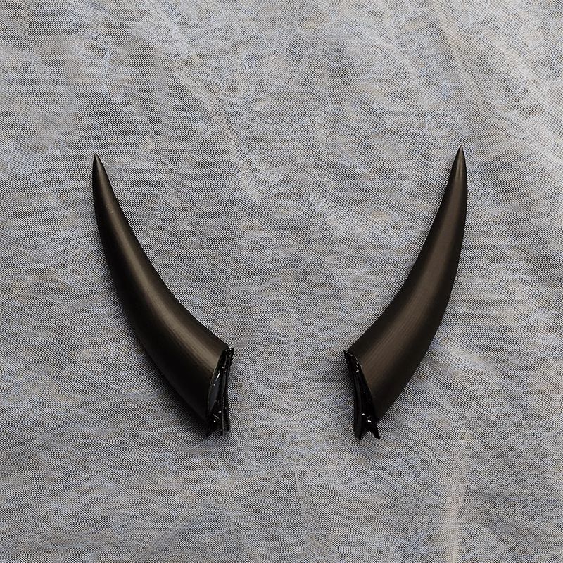 10/14/18cm Anime Gradient Halloween Devil Horns Head Clip Night Party Cosplay Headwear Dark Gothic Comic con Props Accessories
