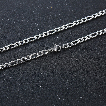 Vnox Colares de Barra Vertical 3D para Homens, Pingente Geométrico de Aço Inoxidável em Camadas, Corrente Cubana de Corda de Trigo em Camadas, Colar Masculino