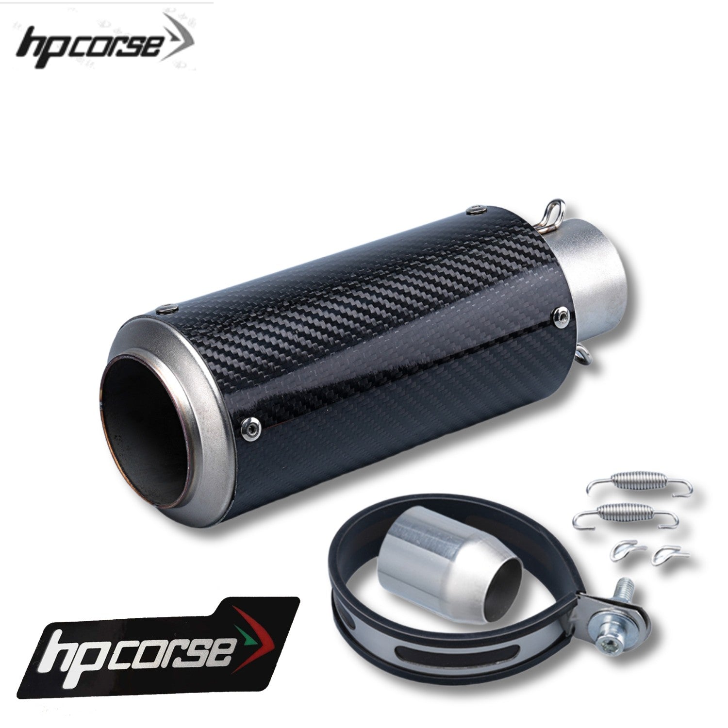 Universal 51mm motorcycle exhaust inox muffler carbon fiber exhaust for z900 R3 R25 MT07 MT09 R1 Z400 Z650