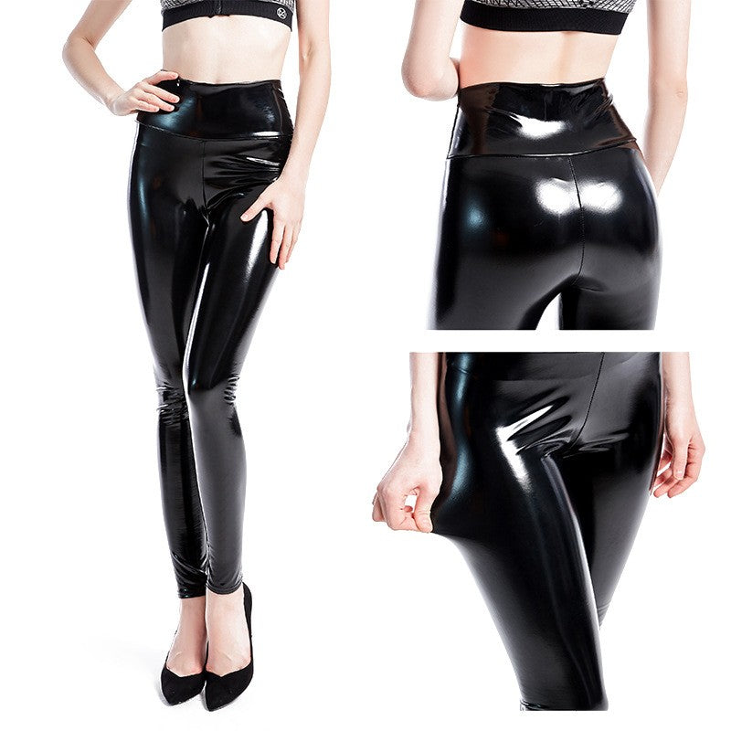 High Waist PVC Faux Leather Pencil Pants Women PU 3XL Elasticity Leggings Trousers Sexy Ladies Slim Bodycon NEW