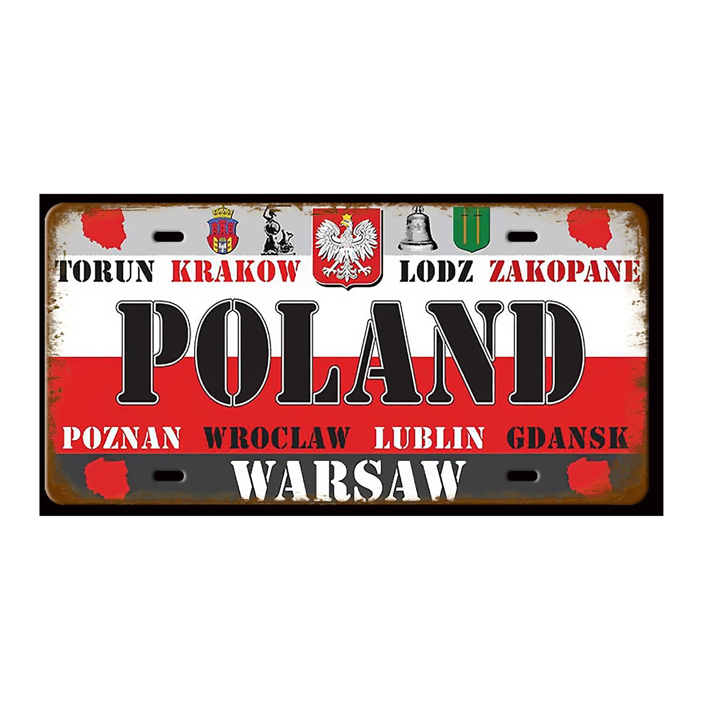 Plaque Tin Sign France Russia Spain Metal Sign Germany USA Country Flag License Plate For Wall Home Restaurant Craft Bar Decor