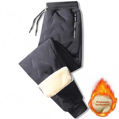 Winter Fleece Lined Casual Women's Pants Home Wear Waterproof Windproof Outdoor Thermal Cotton Trousers for Men And Women