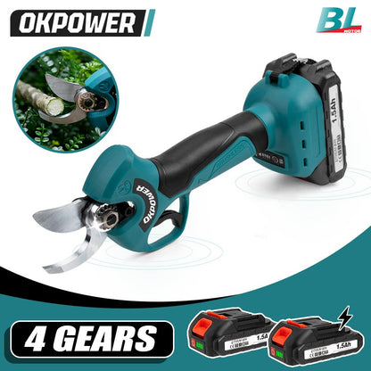 Tesoura de Poda Elétrica Sem Escova 45mm Árvore Frutífera Bonsai 4 Engrenagens Tesoura de Poda Sem Fio Ferramentas Elétricas para Bateria Makita 18V Pino