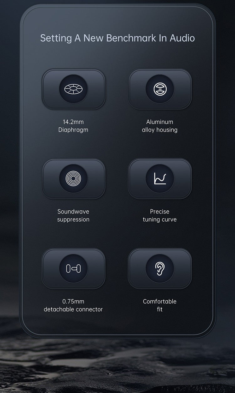 Fone de ouvido ND DTS de cabeça chata, grau audiófilo, HIFI de alta qualidade para computador e celular, orifício redondo, semi-intra-auricular com fio