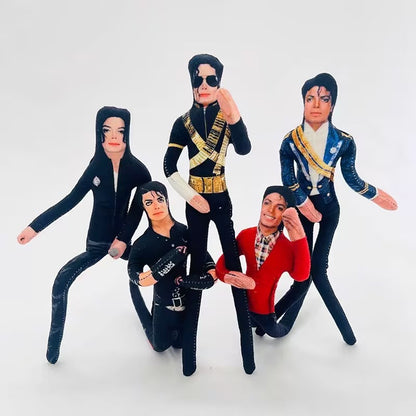 28cm Michael Jackson Action Doll Michael Jackson Cosplay Props Soft Stuffed Doll Abstract Joint Mobility Doll Collection Gift