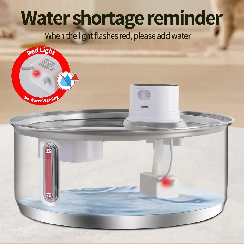 Bebedouro Automático Petavista 8L Aço Inoxidável para Cães 5000mAh Bebedouro Sem Fio para Pets Bateria e Sensor Dispensador 2 em 1 para Cães