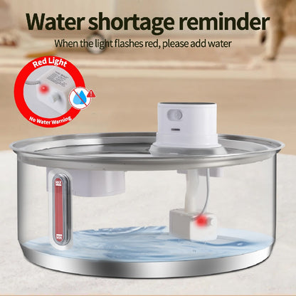 Bebedouro Automático Petavista 8L Aço Inoxidável para Cães 5000mAh Bebedouro Sem Fio para Pets Bateria e Sensor Dispensador 2 em 1 para Cães