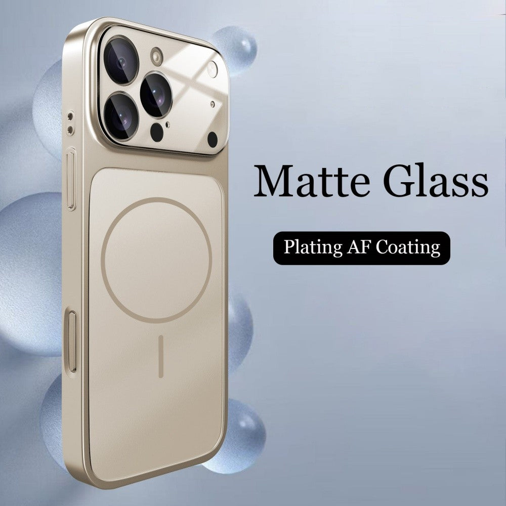 Capa de Vidro Fosco Nano Original para iPhone 17 Pro Max 16 15 14 13 Pro Max 17Air Magnética Magsafe Carregamento Sem Fio Armadura Funda