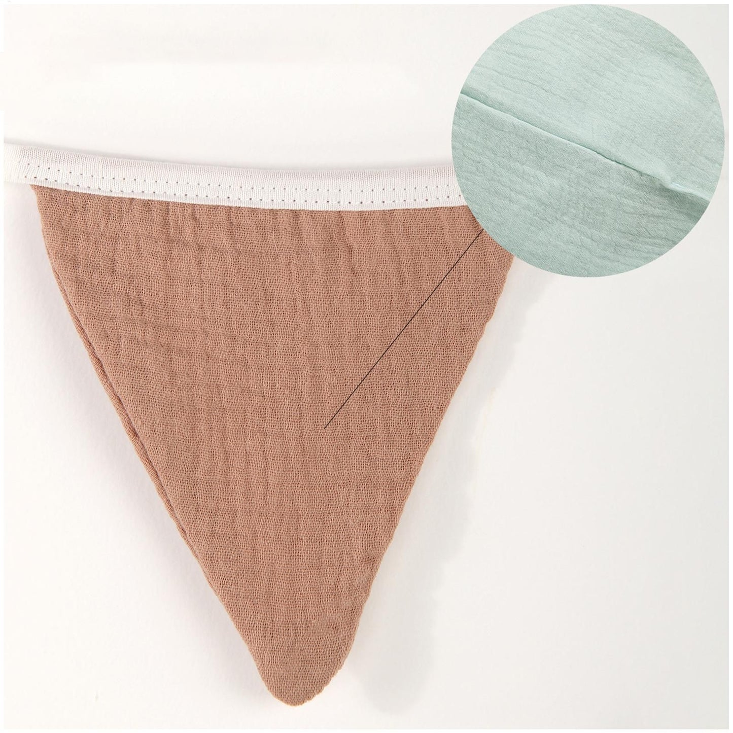 Pennant Banner Flags Nursery Bunting Banner Flags Washable Cotton Fabric Triangle Pennant Garlands for Living Room and Bedroom