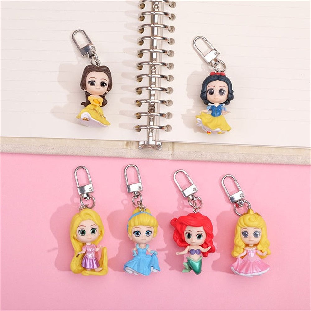Chaveiro Princesa Disney Branca de Neve Chaveiro de Resina Cinderela Bela Ariel Acessórios de Pingente de Chaveiro Presente para Amigas Filha Chave