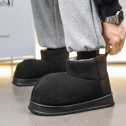 New Men's Fashionable Ankle Boots Autumn Winter Male Short Outdoor Footwear Versatile Walking Boots Men Winter Plush Snow Boots