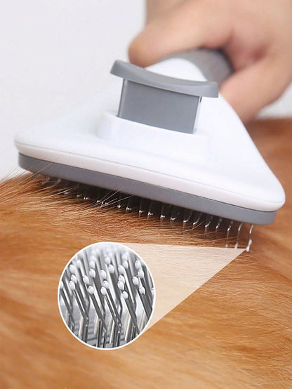 1 Escova para Cães, Escova para Gatos, Pente Pulga, Escova de Limpeza Automática, Escova de Pelo para Animais de Estimação, Escova de Massagem para Animais de Estimação, Escova para Remover Pelos Soltos