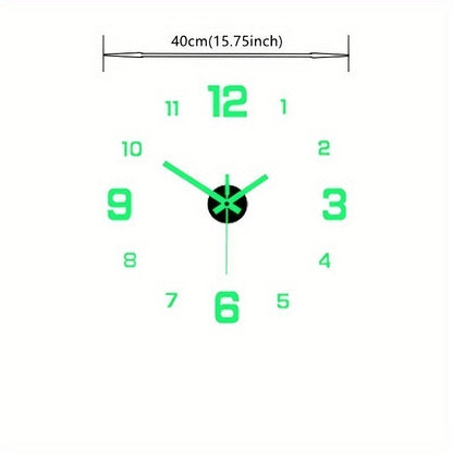 Simple LED wall clock with night light function, silent, modern decorative digital wall clock, DIY 3D digital wall clock