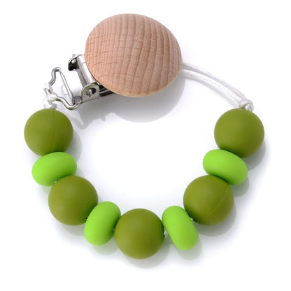 New Silicone Beads Dummy Clip Holder Soother Pacifier Clips Chain for Baby Teething Toys Chew Gifts Accessories BPA Free