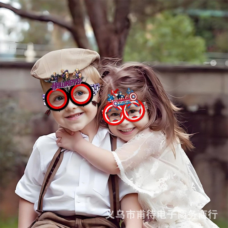 Marvel Spiderman Glasses Party Decoration Set Birthday Gift Party Halloween Cool Accessories Favorite Ornament for Boy 8/16Pcs