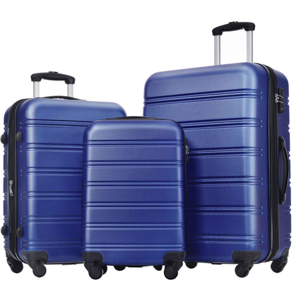 3 Piece Luggage Set Hardside Spinner Suitcase with TSA Lock 20" 24' 28" Available