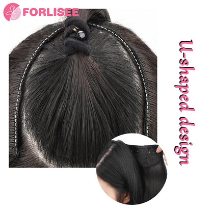 Cabelo Sintético Feminino Estilo Cabelo Comprido Cabelo Extra Comprido Perucas Sintéticas Apliques Camadas Aumento de Cabelo No Topo da Cabeça