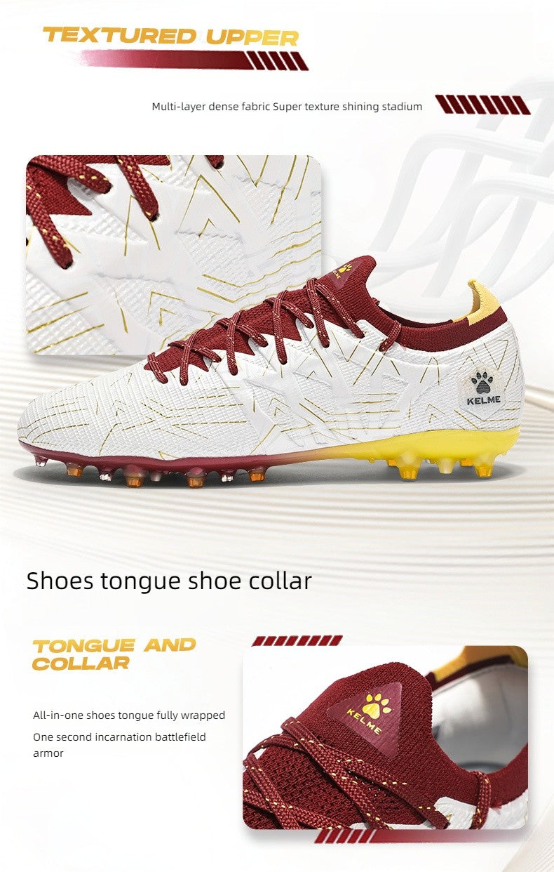 KELME Adult football boots Men's Disease Electric 3.0 Short Spikes Soccer shoes Children's MG Professional Match Training Shoes