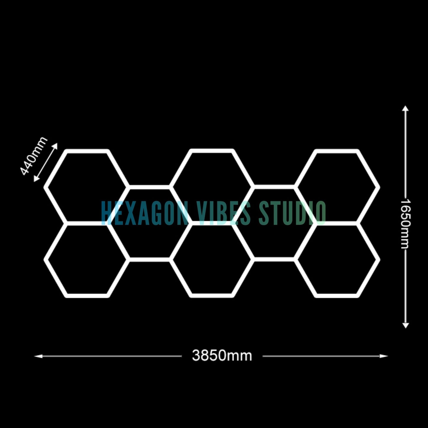 Garage Hexagon LED Light 50000H 6500K Ultra Bright for Home Gym Barbershop Car Detailing Bar Basement Workshop Ceiling Lighting