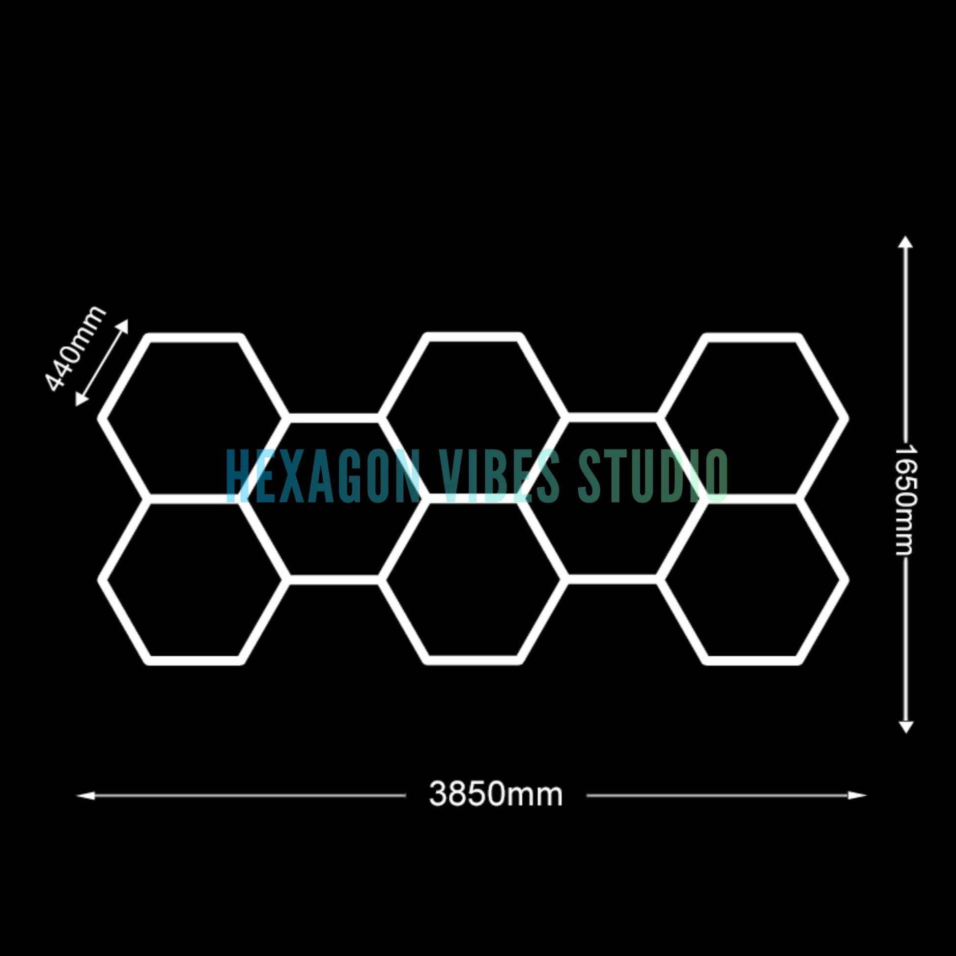 Garage Hexagon LED Light 50000H 6500K Ultra Bright for Home Gym Barbershop Car Detailing Bar Basement Workshop Ceiling Lighting
