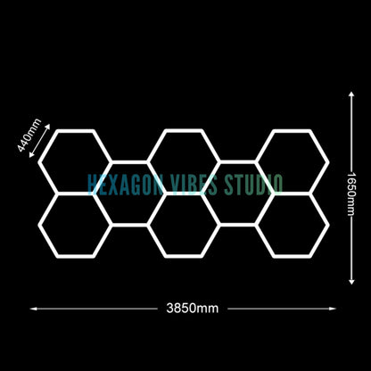 Garage Hexagon LED Light 50000H 6500K Ultra Bright for Home Gym Barbershop Car Detailing Bar Basement Workshop Ceiling Lighting