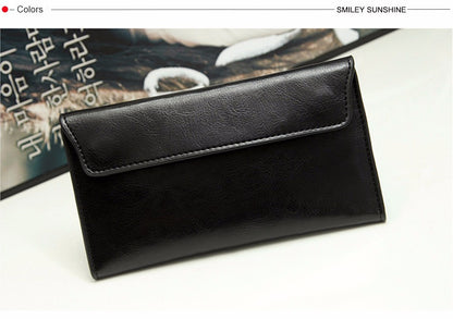 Women Leather Slim Clutch Bag Long Wallet Female Handbag Luxury Genuine Leather Wallets Coin Purses Ladies Card Holder Bolsos