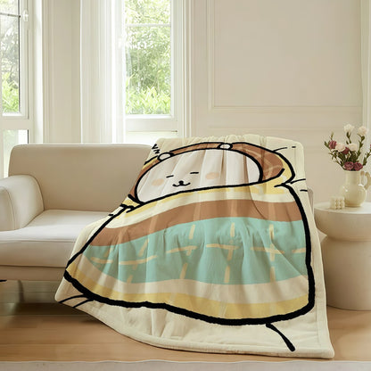 Cartoon cute  Joke Bear Blanket For Sofa Office Bed Plane Travel Sleep Read Relax Camping Soft And Warm