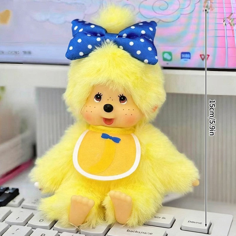 2026 NEW Monchhichi Plush Doll Pendant Kawaii Monkey Keychain Cute Cartoon Couple Keyring Bag Charms Birthday Gift ??? ?????