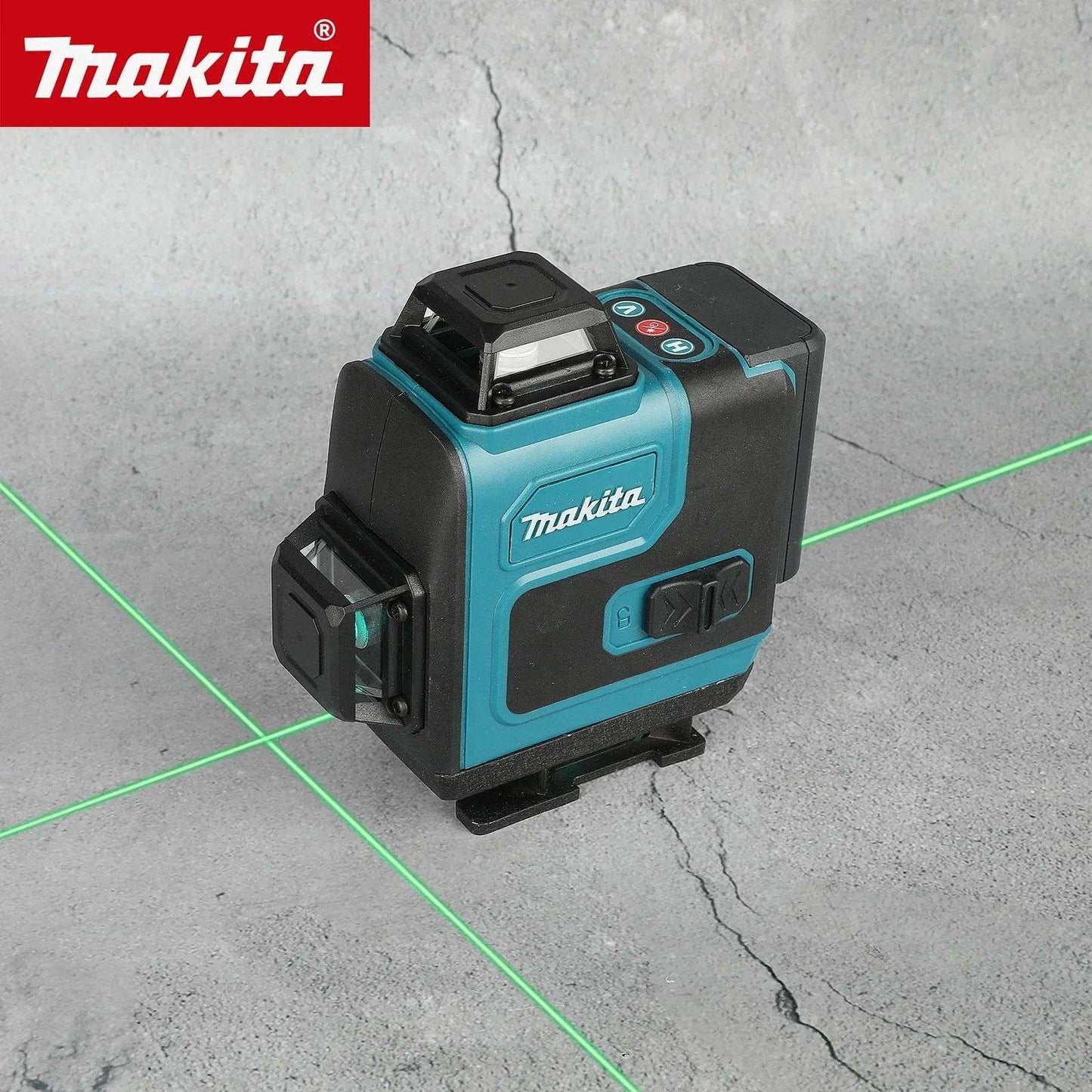 Nível a Laser Verde Makita: Linhas 4×360°, Bateria de 5000mAh, Modos de Auto Nivelamento e Manual, 8h de Autonomia para Obras e Layouts
