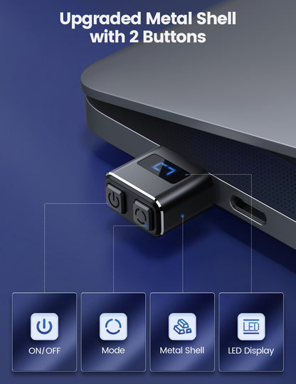 Metal Tiny Mouse Jiggler, USB Mouse Mover Undetectable, Automatic Shaker with Separate Mode and ON/Off Buttons, Mouse Moving