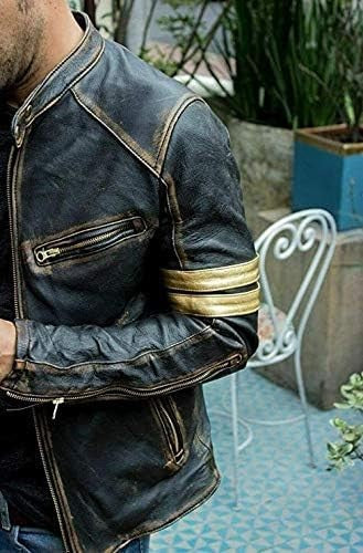 Retro Fashion Leather Jacket Streetwear Blazer Casual Jackets Men Outerwear Leather Moto Jacket Trend Brand Men's New Clothing
