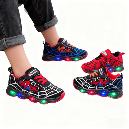 Disney Children Luminous Shoes For Boys Gilrs New LED Lighted Soft Spring Baby Kids Sneakers Infant Tennis Breathable