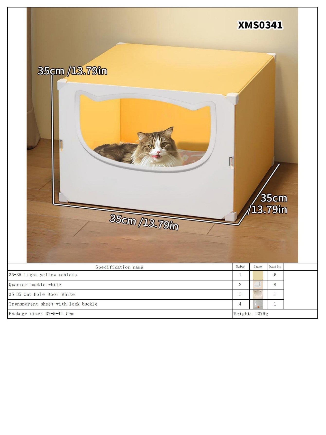 Ninho de Gato para Todas as Estações, Ninho de Gato Fechado, Frescor de Verão e Refrescante, Beliche, Casa de Dois Andares