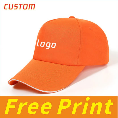 Classic Duck Tongue Hat Tennis Hat Sun Hat Customized Print Logo Icon Personalized Custom Embroidery
