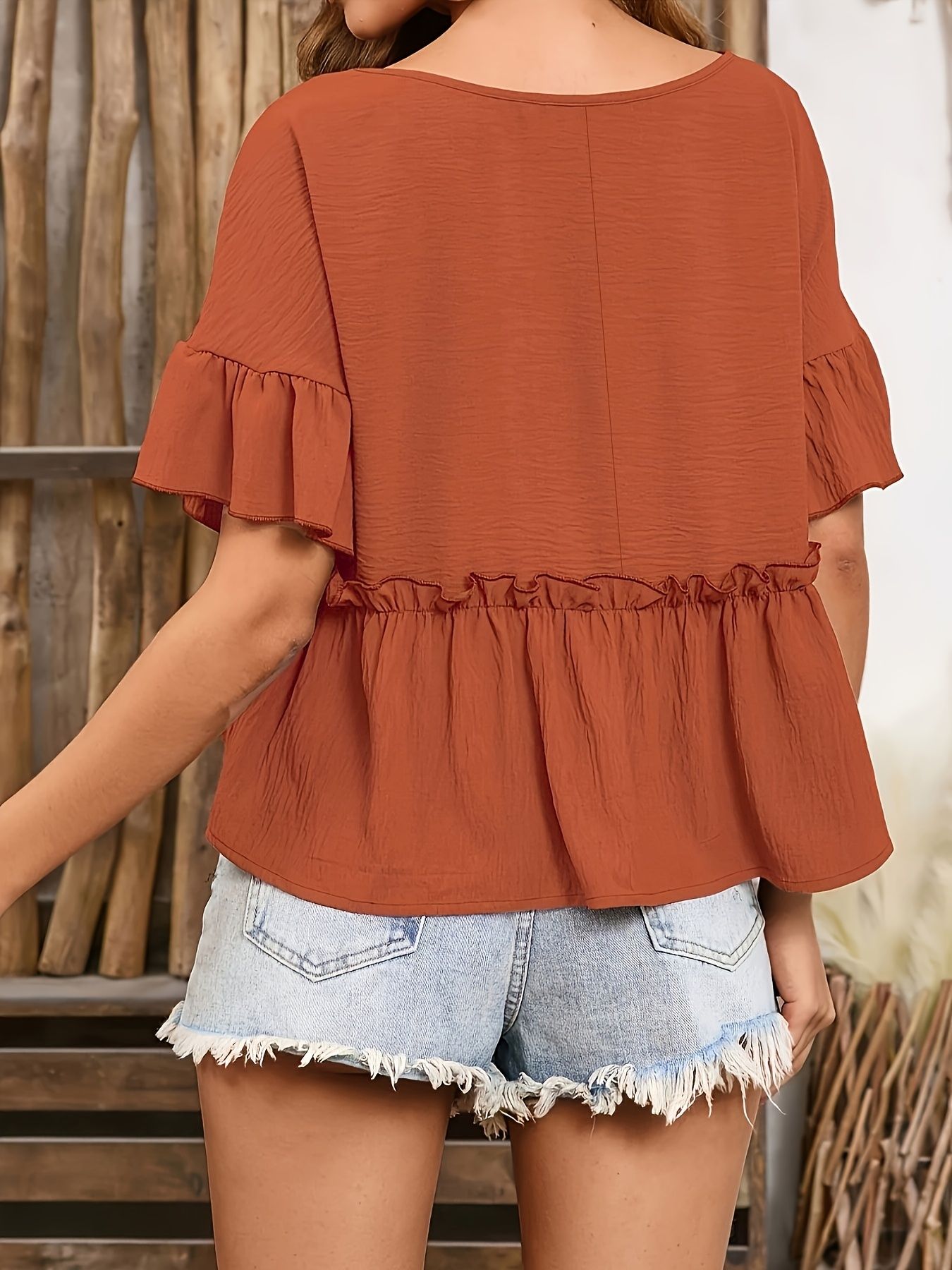 Light brown Women's plus size shirt summer chic elegant shirt casual women's fashionable shirt Light brown
